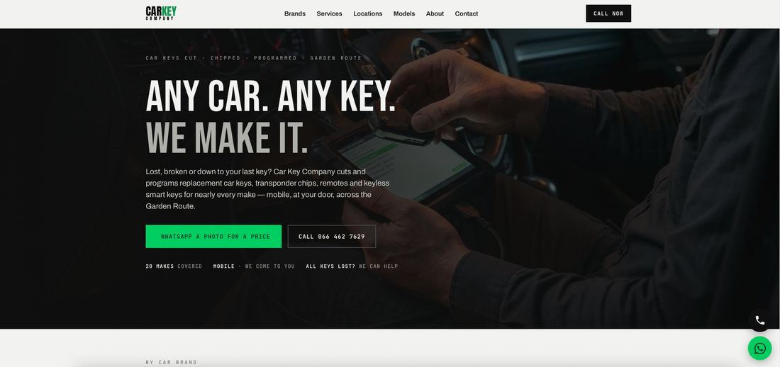 Car Key Company website built by 24digital