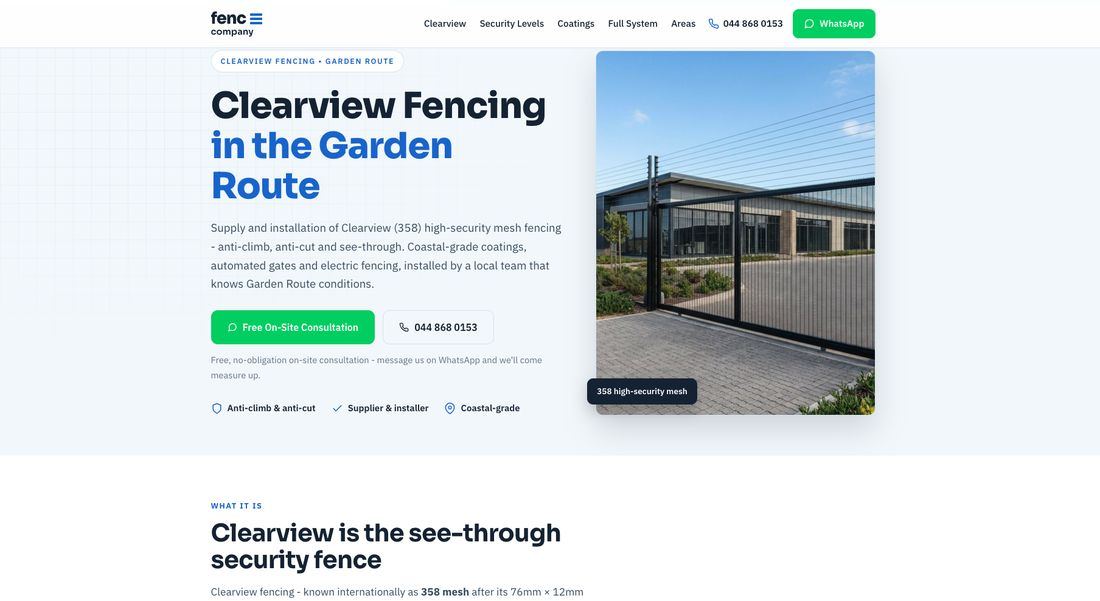 Fence Company website built by 24digital