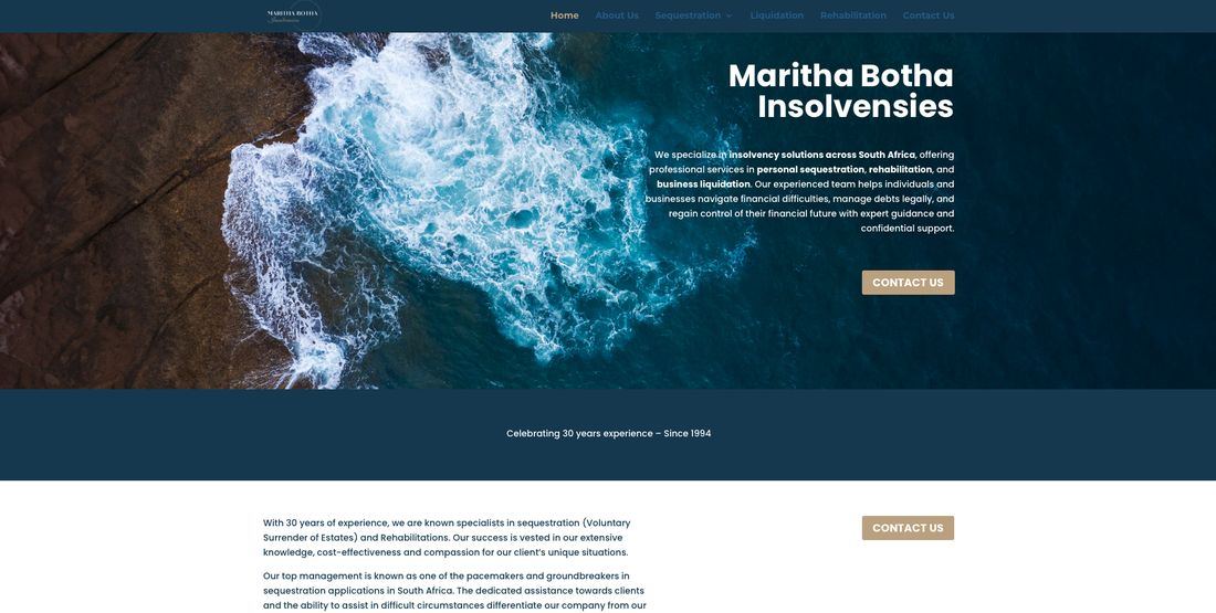 Maritha Botha Insolvensies website built by 24digital